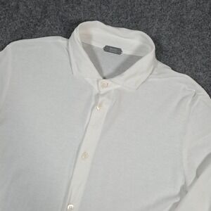 Zanone Icecotton Shirt Mens S White Button Up Long Sleeve Italy
